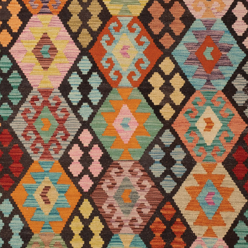 Kelim Teppich - Splash - 345 x 256 cm - bunt