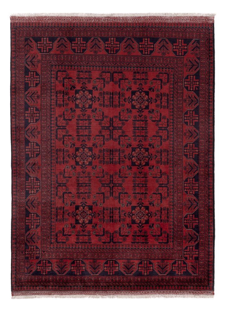 Afghaans tapijt - Kunduz - 203 x 151 cm - rood