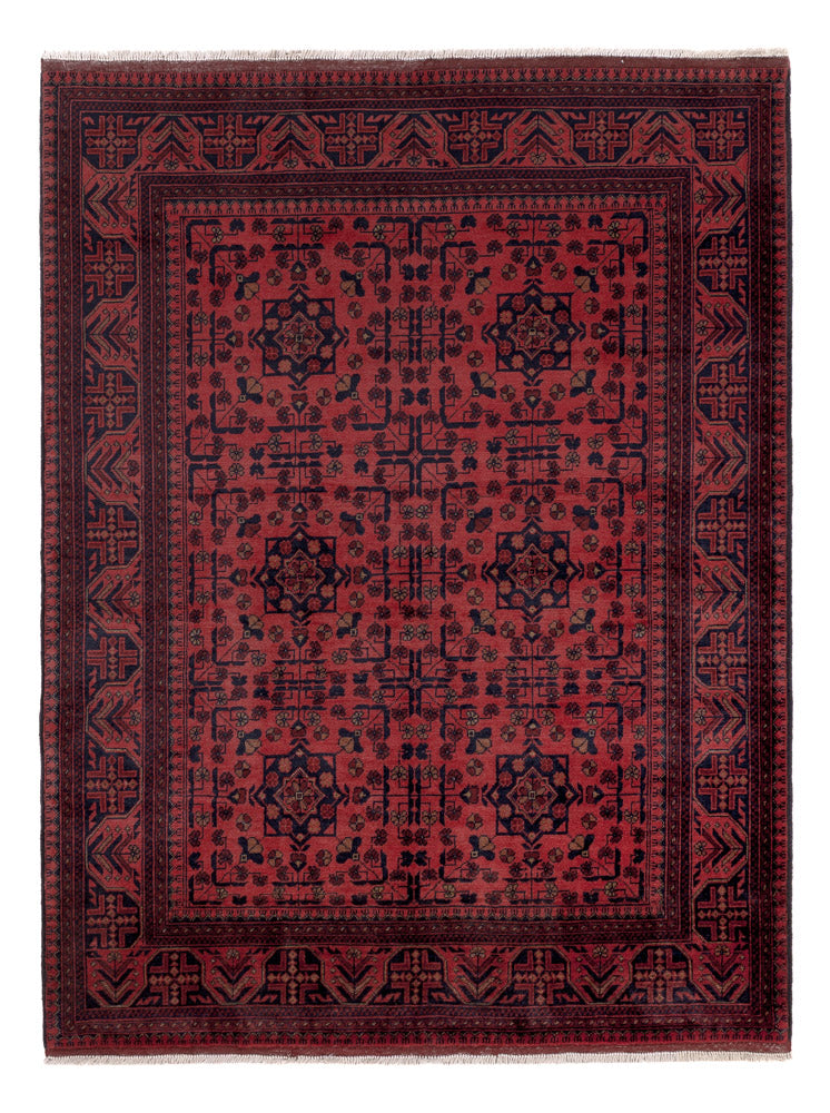 Afghaans tapijt - Kunduz - 202 x 155 cm - rood