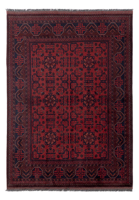 Afghaans tapijt - Kunduz - 201 x 148 cm - rood