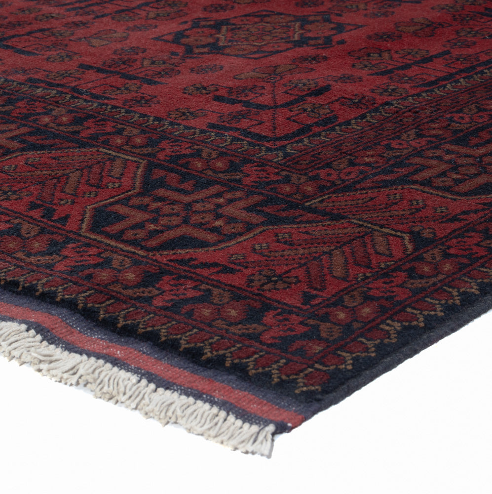 Afghaans tapijt - Kunduz - 195 x 150 cm - rood