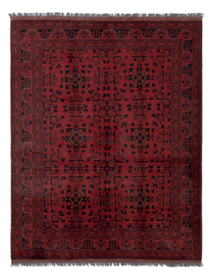 Afghaans tapijt - Kunduz - 198 x 153 cm - rood