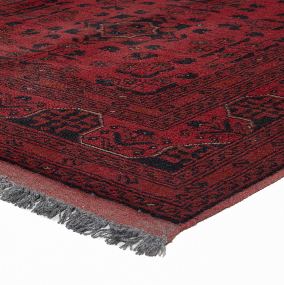 Afghaans tapijt - Kunduz - 198 x 153 cm - rood
