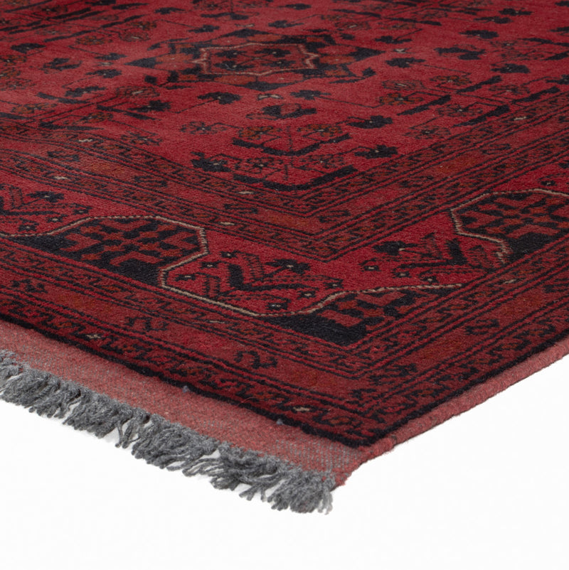 Afghaans tapijt - Kunduz - 198 x 153 cm - rood
