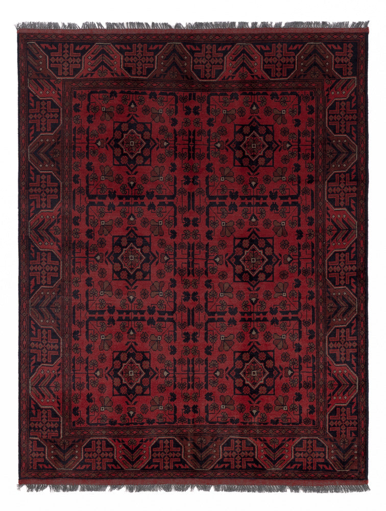 Afghaans tapijt - Kunduz - 193 x 150 cm - rood