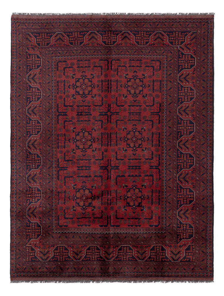 Afghaans tapijt - Kunduz - 197 x 151 cm - rood