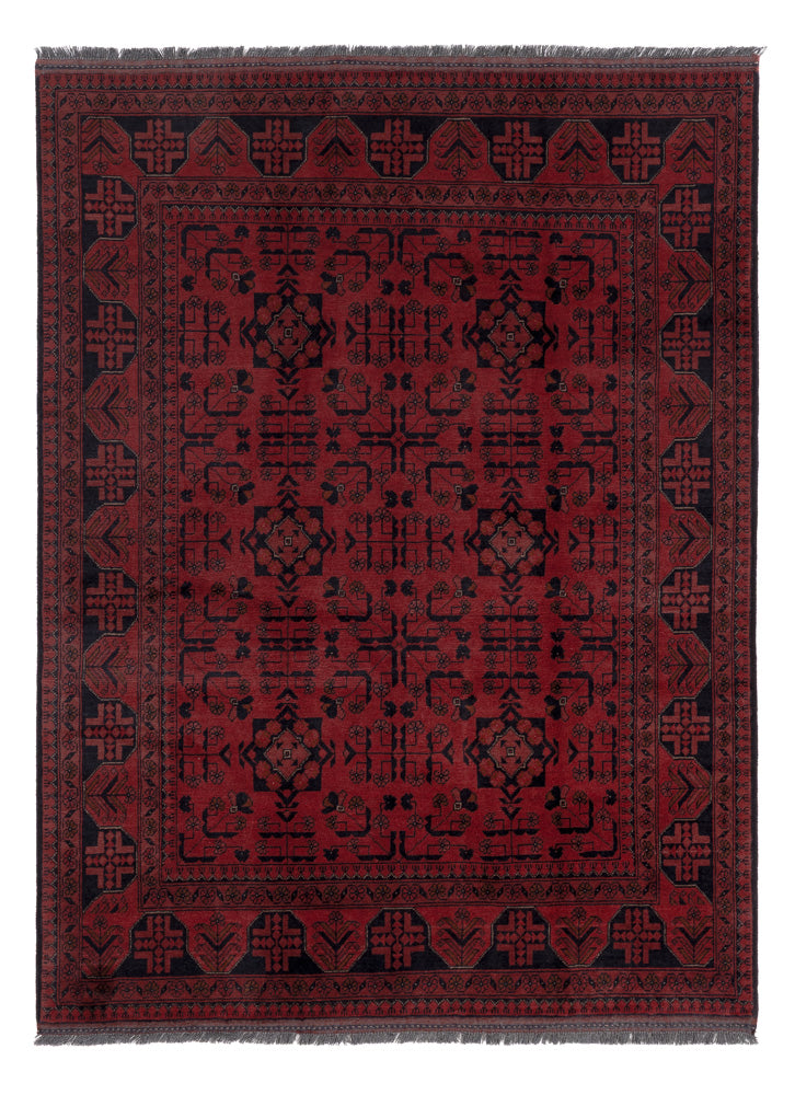 Afghaans tapijt - Kunduz - 194 x 148 cm - rood