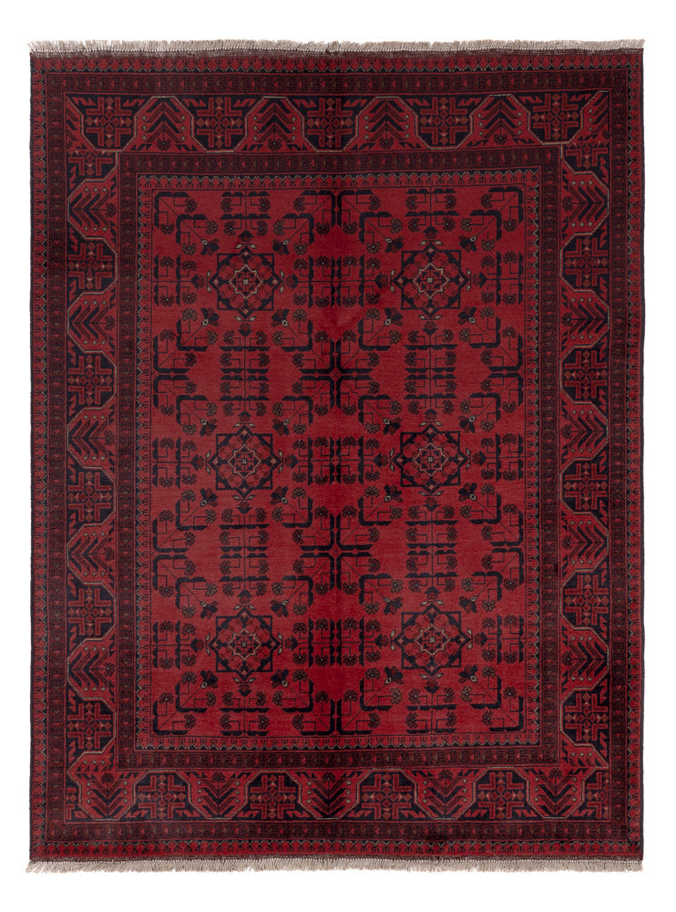 Afghaans tapijt - Kunduz - 198 x 150 cm - rood