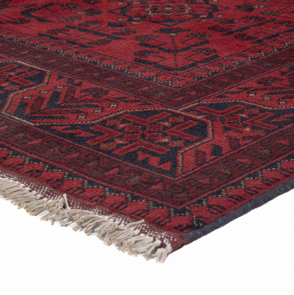 Afghaans tapijt - Kunduz - 198 x 150 cm - rood