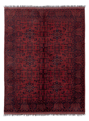 Afghaans tapijt - Kunduz - 199 x 154 cm - rood