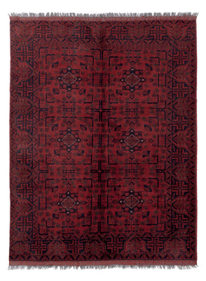 Afghaans tapijt - Kunduz - 199 x 154 cm - rood