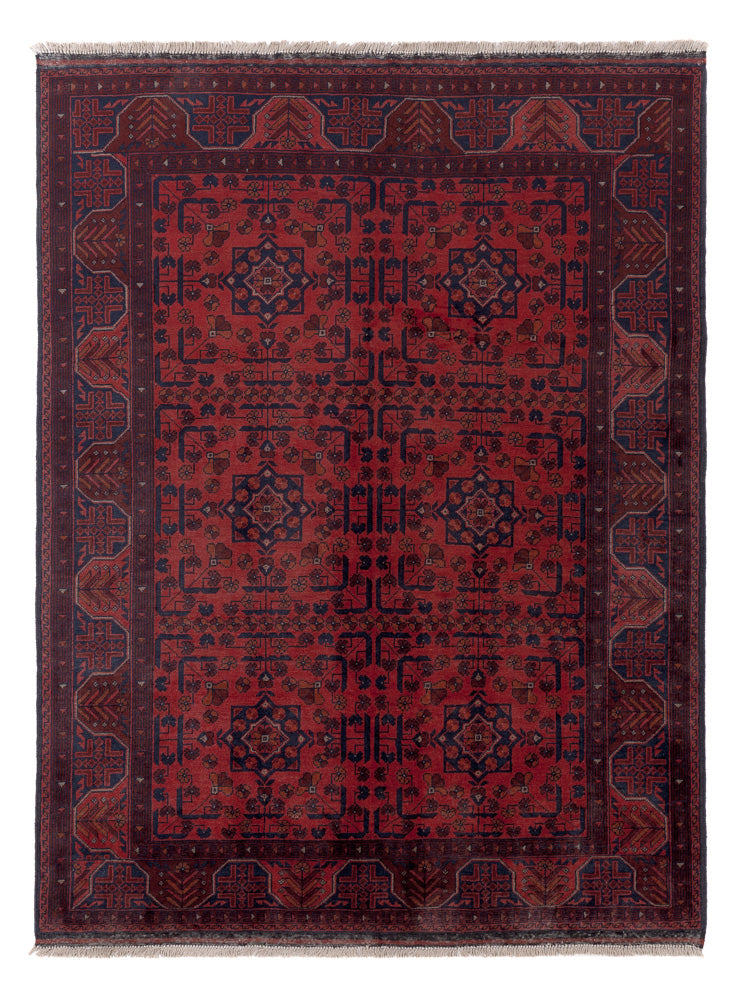 Afghaans tapijt - Kunduz - 196 x 149 cm - rood