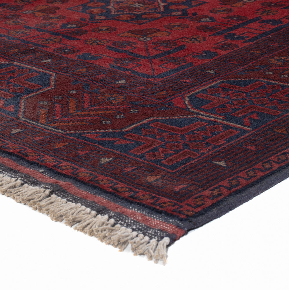 Afghaans tapijt - Kunduz - 196 x 149 cm - rood