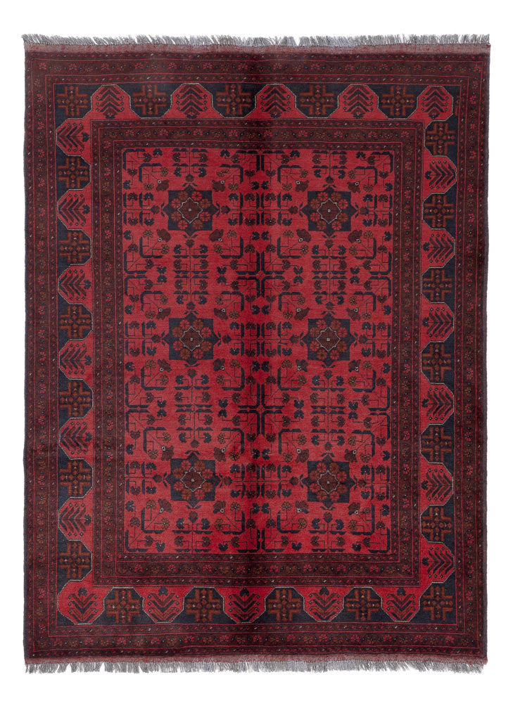 Afghaans tapijt - Kunduz - 196 x 150 cm - rood