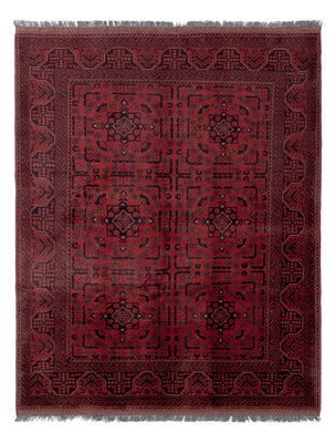 Afghaans tapijt - Kunduz - 190 x 151 cm - rood