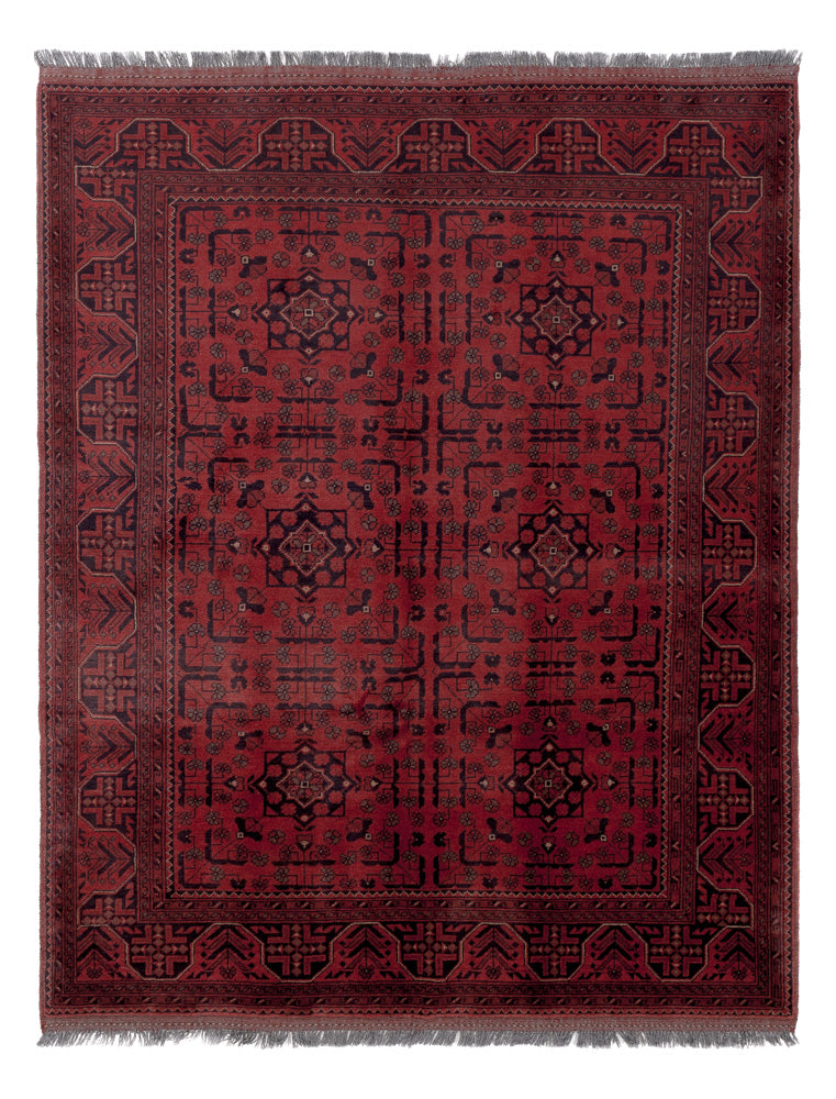 Afghaans tapijt - Kunduz - 190 x 151 cm - rood