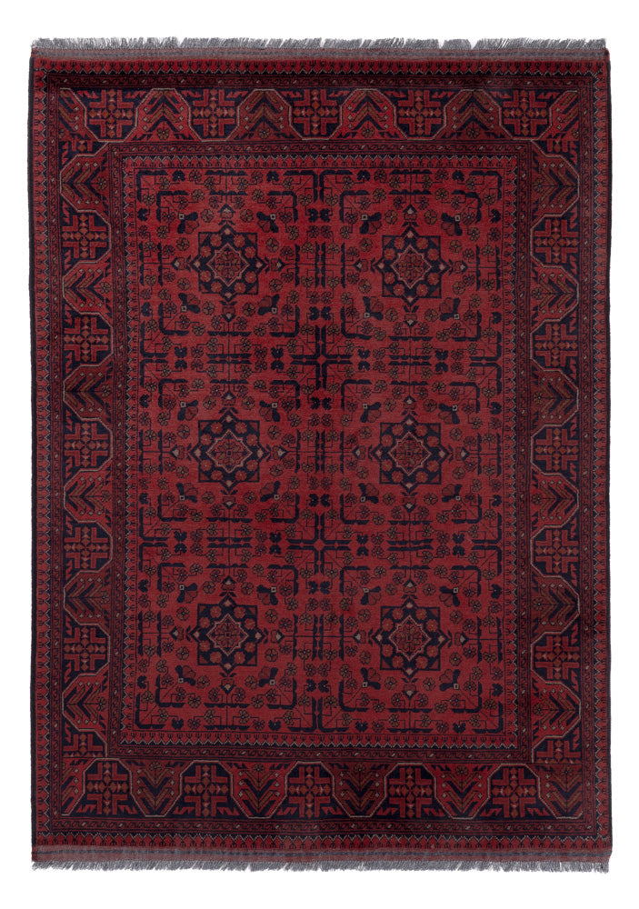 Afghaans tapijt - Kunduz - 202 x 146 cm - rood