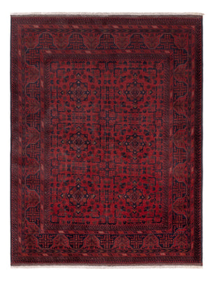 Afghan Teppich - Kunduz - 199 x 154 cm - rot