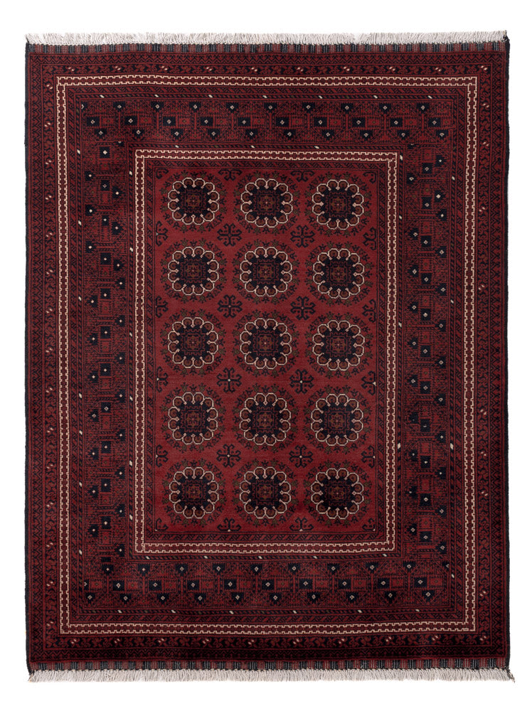 Afghan Teppich - 197 x 151 cm - rot