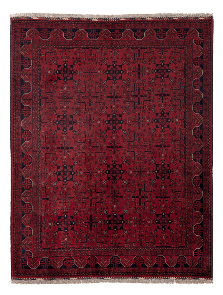 Afghaans tapijt - Koninklijke - 197 x 151 cm - rood