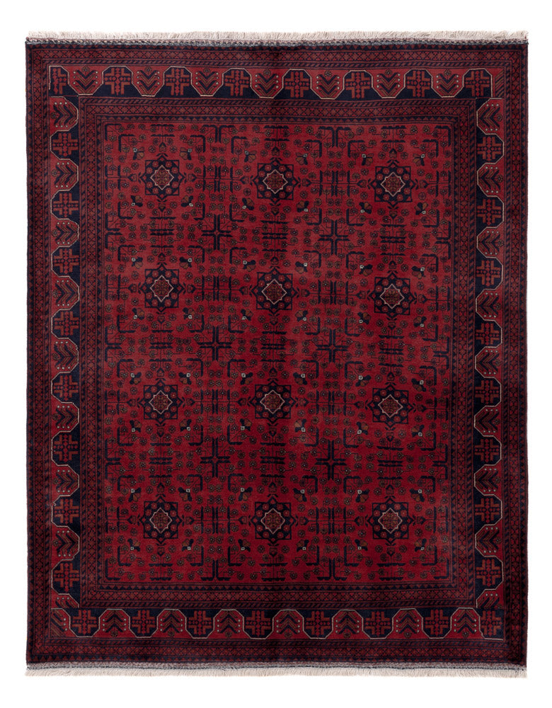 Afghaans tapijt - Koninklijke - 191 x 151 cm - rood