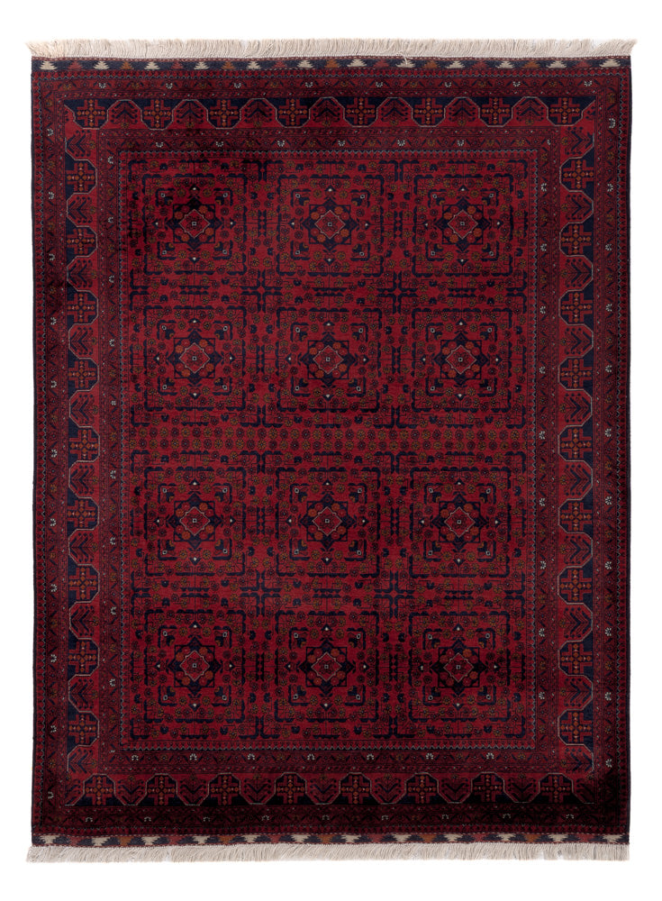 Afghaans tapijt - Koninklijke - 201 x 152 cm - rood
