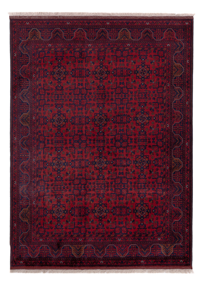 Afghaans tapijt - Koninklijke - 203 x 147 cm - rood