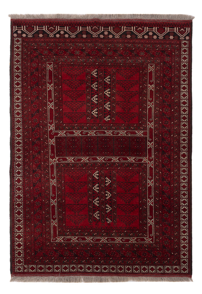 Afghaans tapijt - Kunduz - 222 x 150 cm - rood
