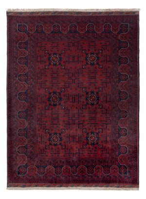 Afghan Teppich - Kunduz - 196 x 154 cm - rot