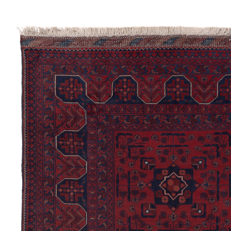 Afghan Teppich - Kunduz - 196 x 154 cm - rot