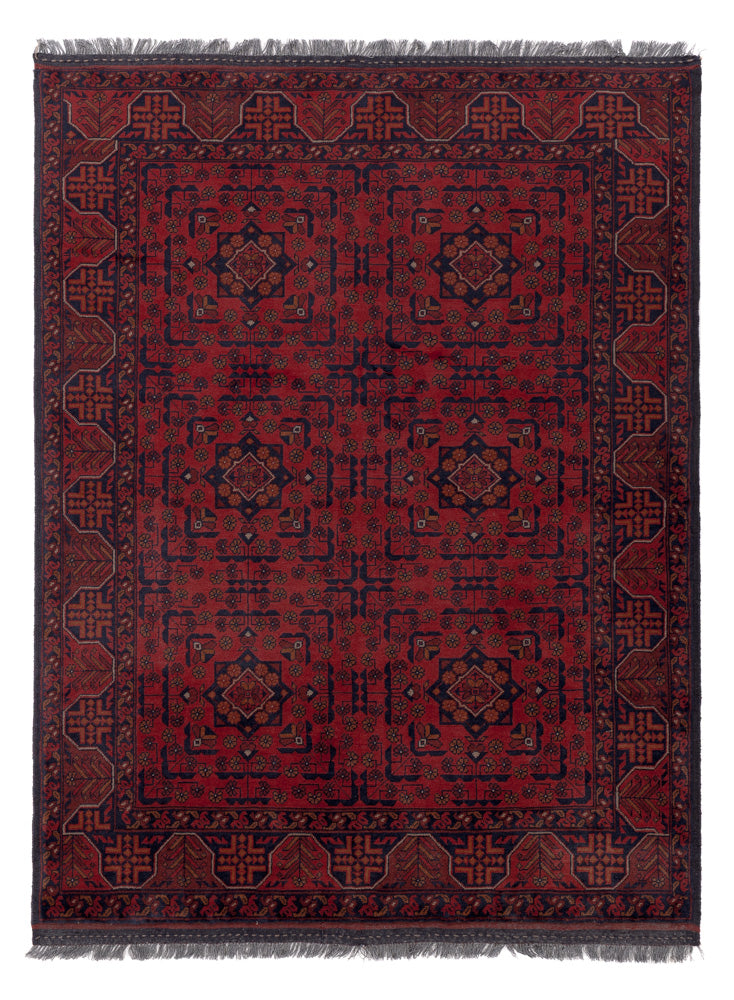 Afghaans tapijt - Kunduz - 193 x 149 cm - rood