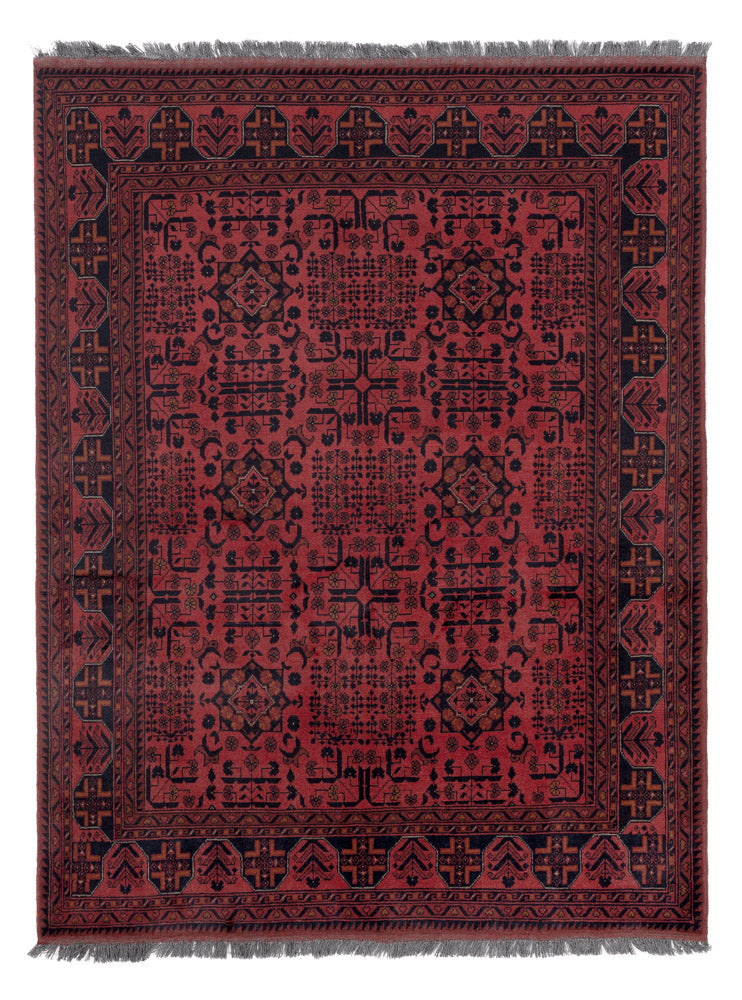 Afghaans tapijt - Kunduz - 197 x 154 cm - rood
