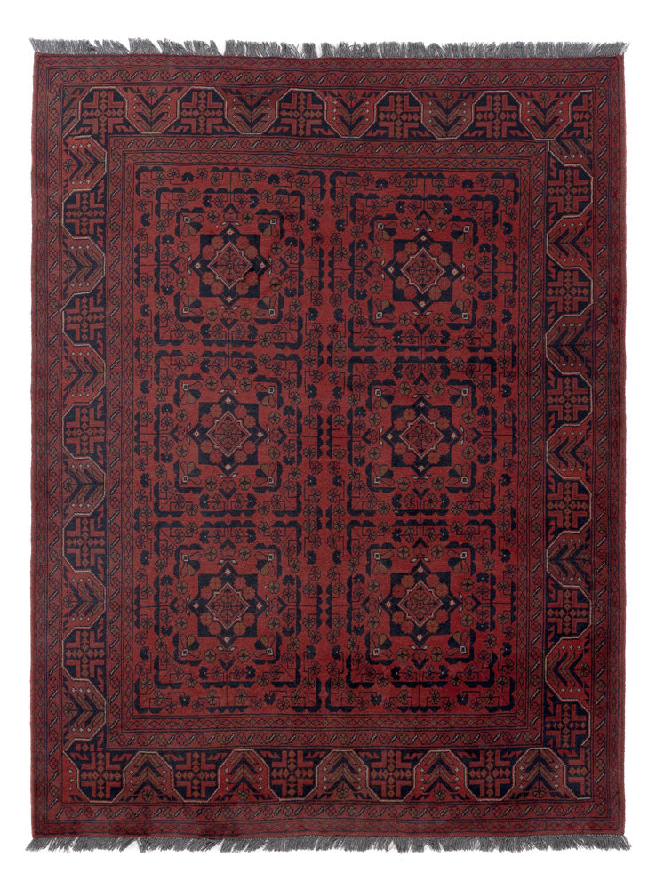 Afghaans tapijt - Kunduz - 198 x 148 cm - rood