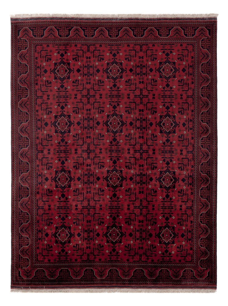 Afghaans tapijt - Koninklijke - 193 x 149 cm - rood