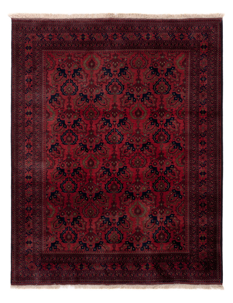 Afghaans tapijt - Koninklijke - 195 x 152 cm - rood