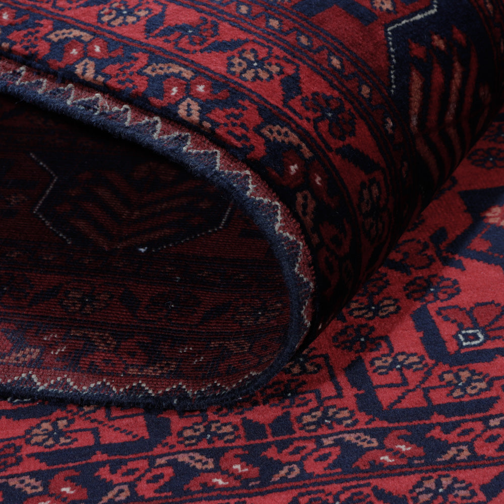 Afghaans tapijt - Koninklijke - 187 x 146 cm - rood