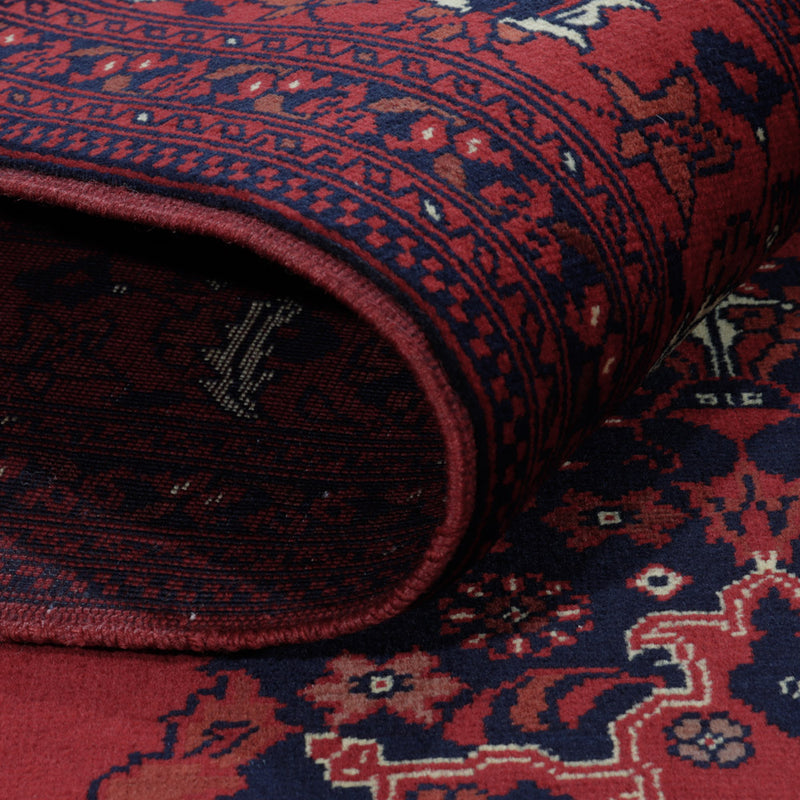 Afghaans tapijt - Koninklijke - 196 x 146 cm - rood