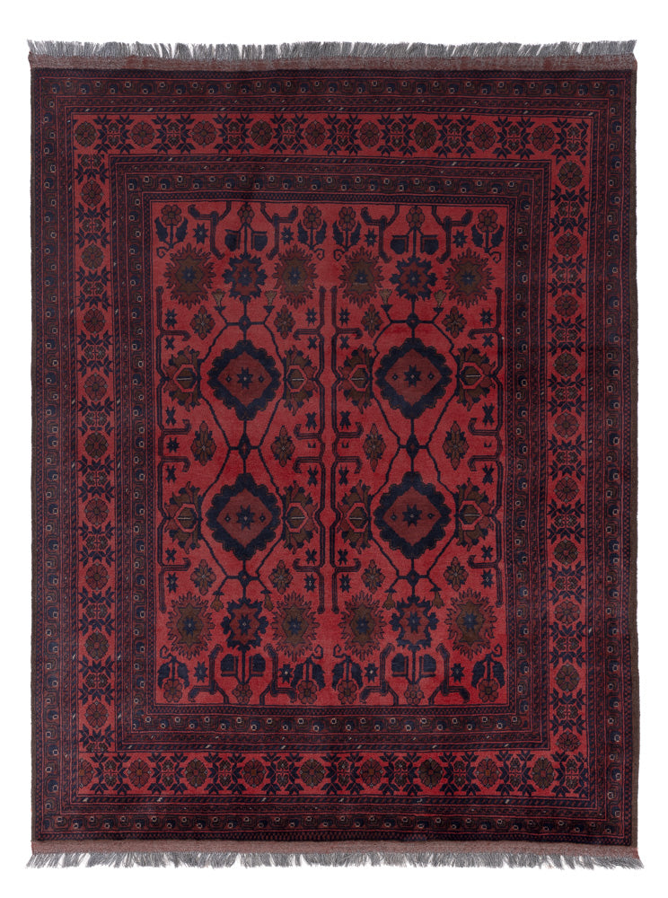 Afghaans tapijt - Kunduz - 200 x 156 cm - rood