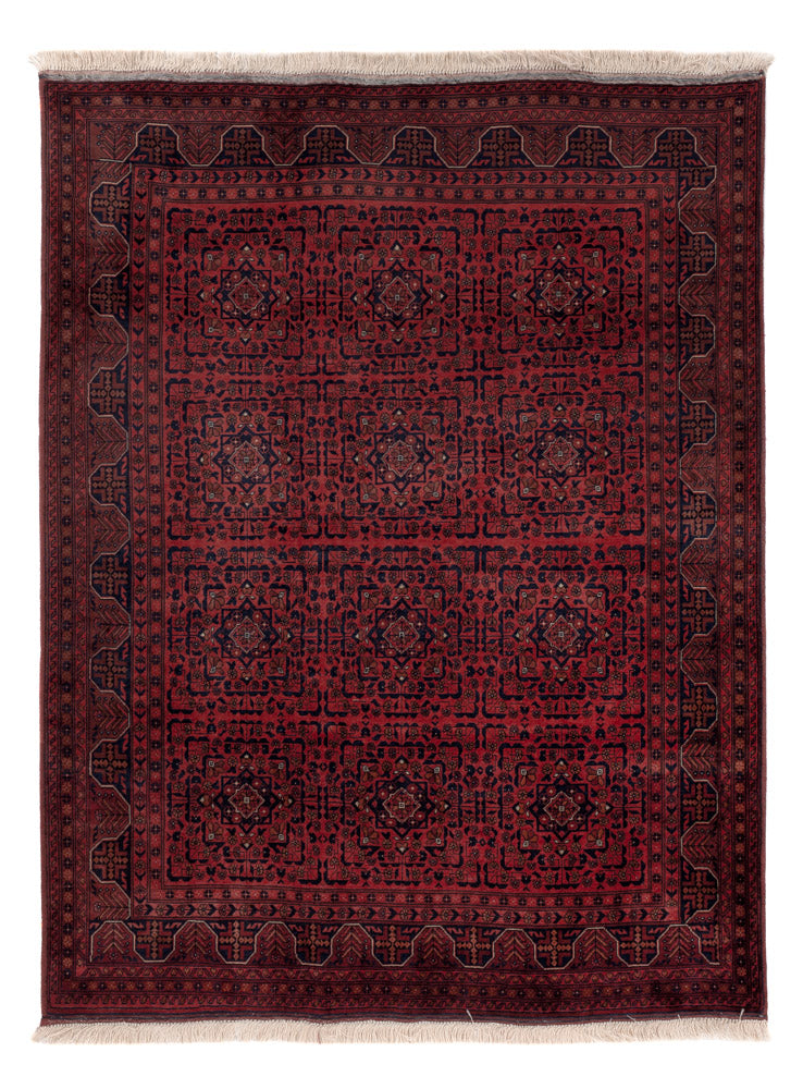 Afghaans tapijt - Koninklijke - 193 x 147 cm - rood