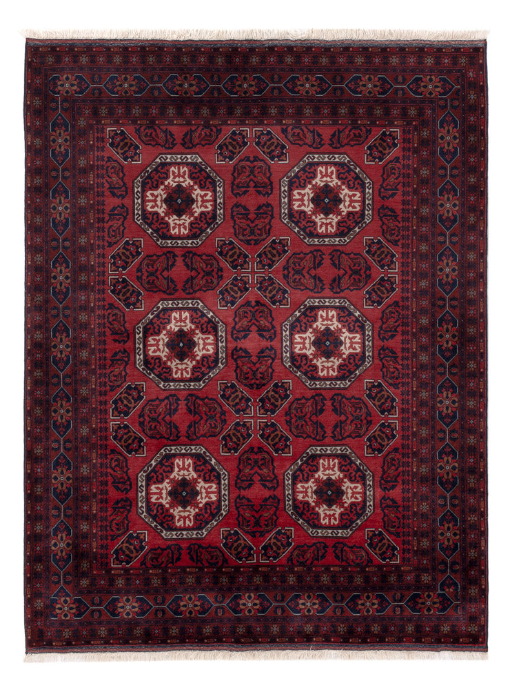 Afghaans tapijt - Koninklijke - 198 x 151 cm - rood