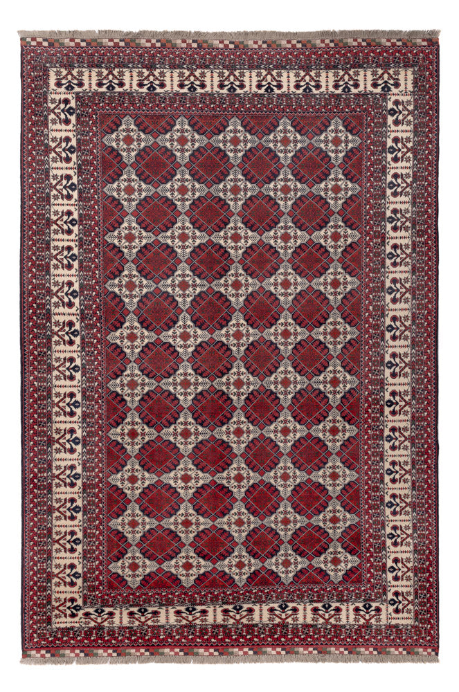Afghaans tapijt - Kunduz - 289 x 200 cm - rood
