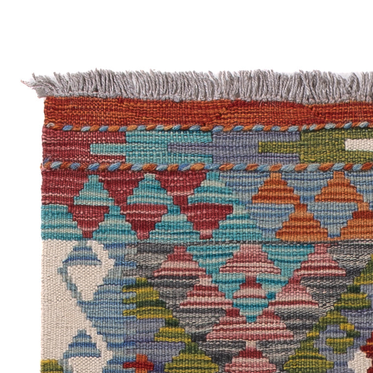 Läufer Kelim - Splash - 200 x 62 cm - mehrfarbig