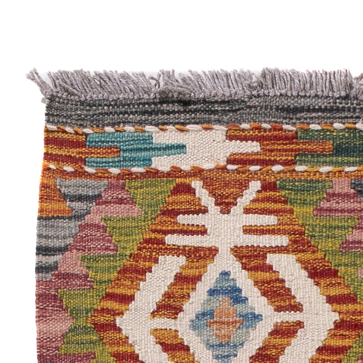 Läufer Kelim - Splash - 201 x 63 cm - mehrfarbig