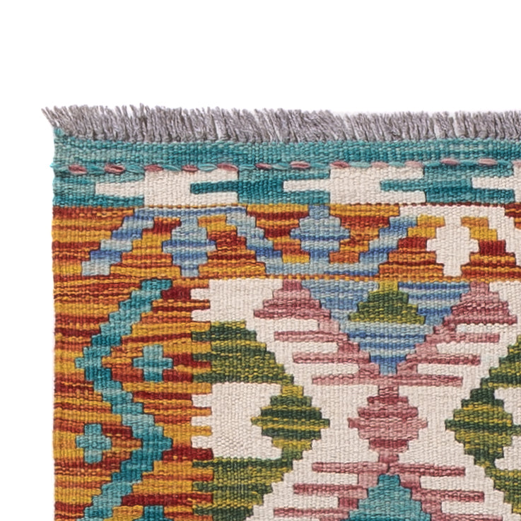 Läufer Kelim - Splash - 195 x 60 cm - mehrfarbig