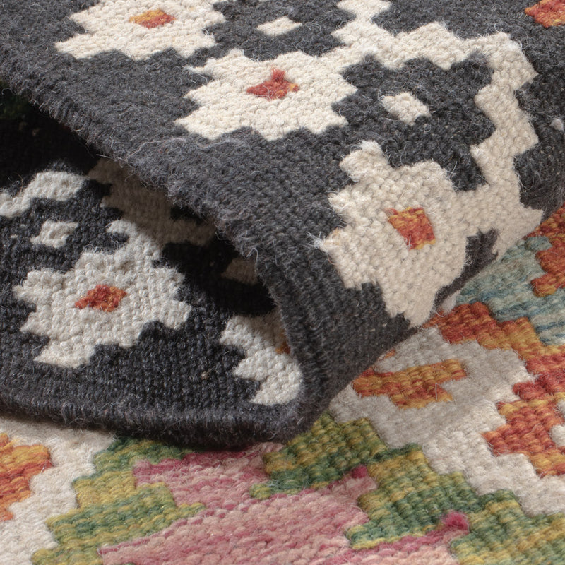 Läufer Kelim - Splash - 203 x 68 cm - mehrfarbig