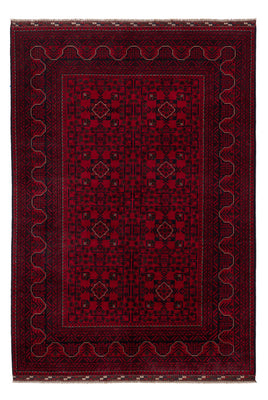 Afghan Teppich - Kunduz - 242 x 161 cm - dunkelrot