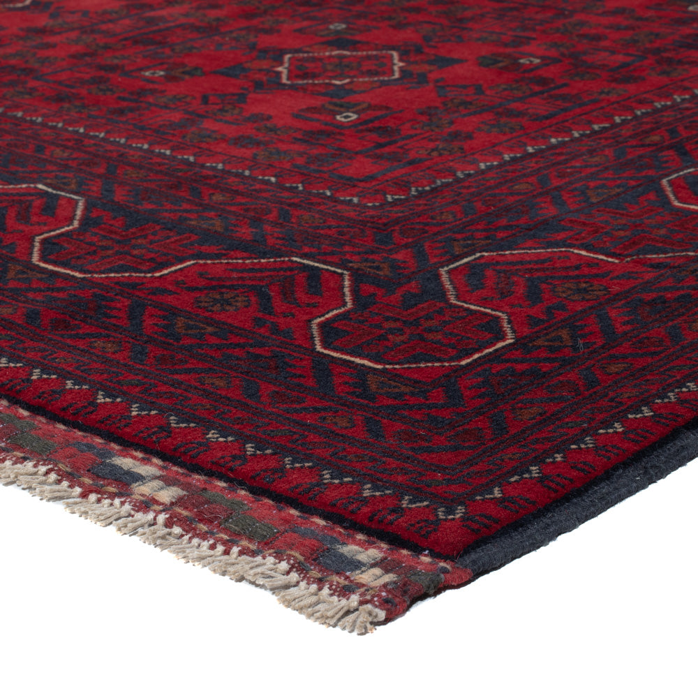 Afghan Teppich - Kunduz - 242 x 161 cm - dunkelrot