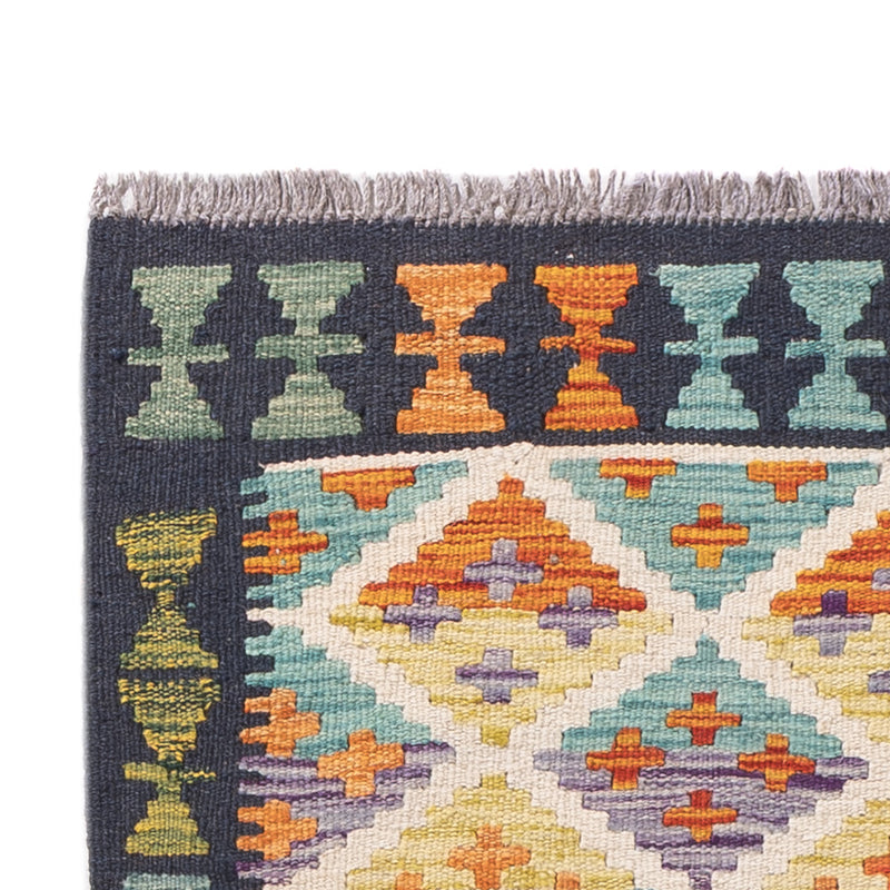 Läufer Kelim - Splash - 194 x 81 cm - mehrfarbig