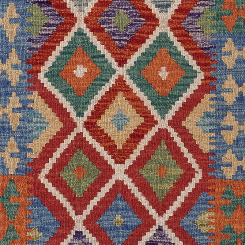 Läufer Kelim - Splash - 200 x 71 cm - mehrfarbig