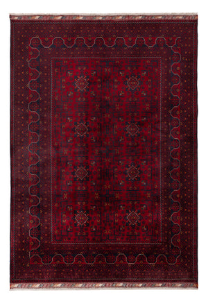 Afghan Teppich - Kunduz - 236 x 167 cm - dunkelrot